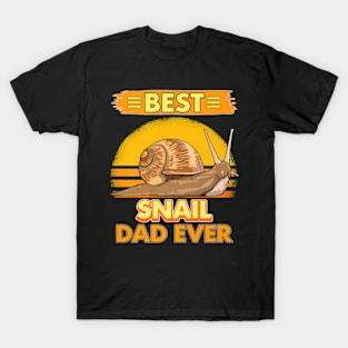 Mens Boys Snail Dad Ever Father Day Slug Snails T-Shirt